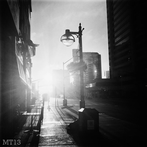 morning light blackandwhite ontario canada london sunrise early garbage downtown bright matthew sidewalk wellington dundas citycentre iphone trevithick 2013 matthewtrevithick mtphotography iphoneography
