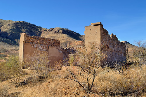 old arizona usa abandoned architecture ruins structure jail scrub sonorandesert courtland dragoonmountains early20thc cochisecounty 2013 d3200 coppermining historicghosttown edk7