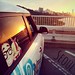Gorgeous sunset in Seoul for the EYKMobile's photoshoot with Kia. Ohhh look at those sexy cartoons work it!