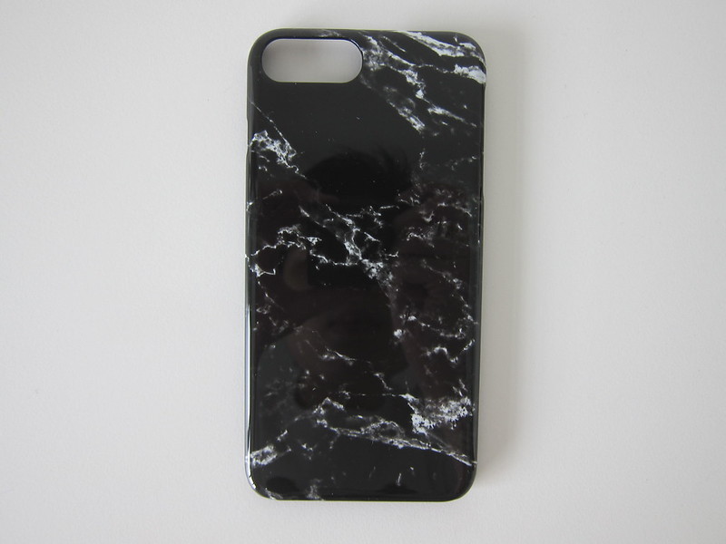 Fabrix Marble Snap Case for iPhone 7 Plus - Black - Back