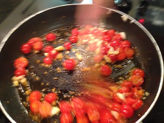 Cooking Tomatoes and Garlic