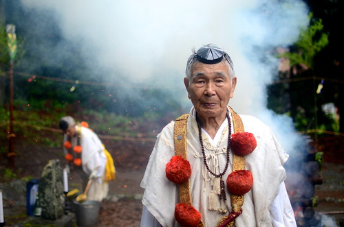 The opening ritual for the climbing season of Mt. Fuji