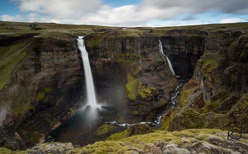 waterfall foss háifoss granni þjórsárdalur