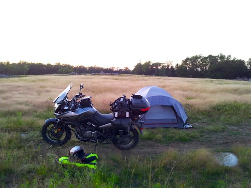 camping motorcycles vstrom