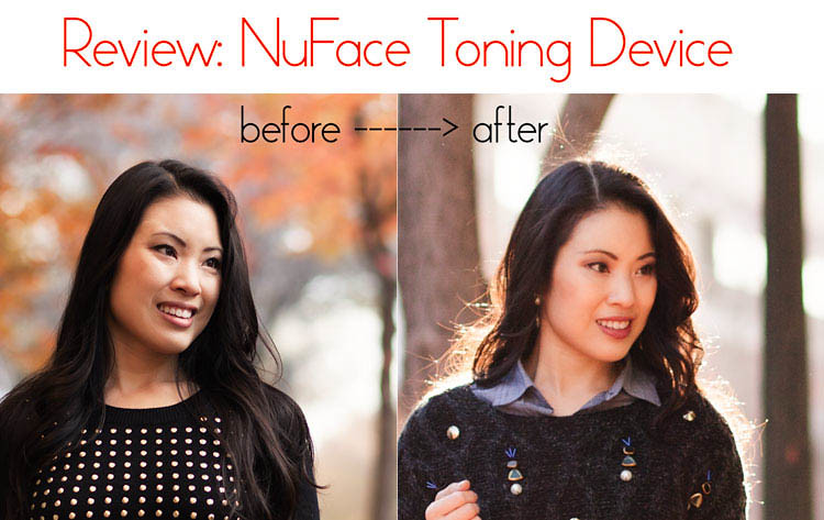 cute & little blog | nuface facial toning device review | before / after comparison