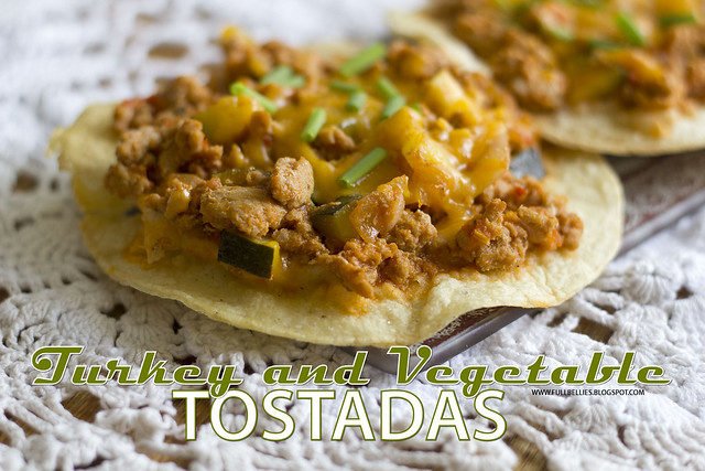 Turkey and vegetable tostadas