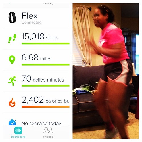 Totally #ran in the living room to reach 15,000 steps on my @fitbit! #active #stayactive #whyimove