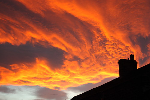 sunset chimney orange sun house silhouette clouds skies vibrant explore newmillerdam