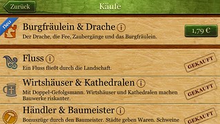 Carcassonne (für iOS): Burgfräulein und Drache