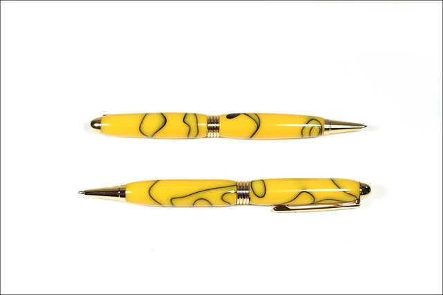 Two Yellow Steamline Pens (uncrossed)