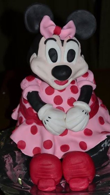 Minnie Mouse Themed Chocovan Creame cake by Sonal Shanker of Sonal's Cakearts