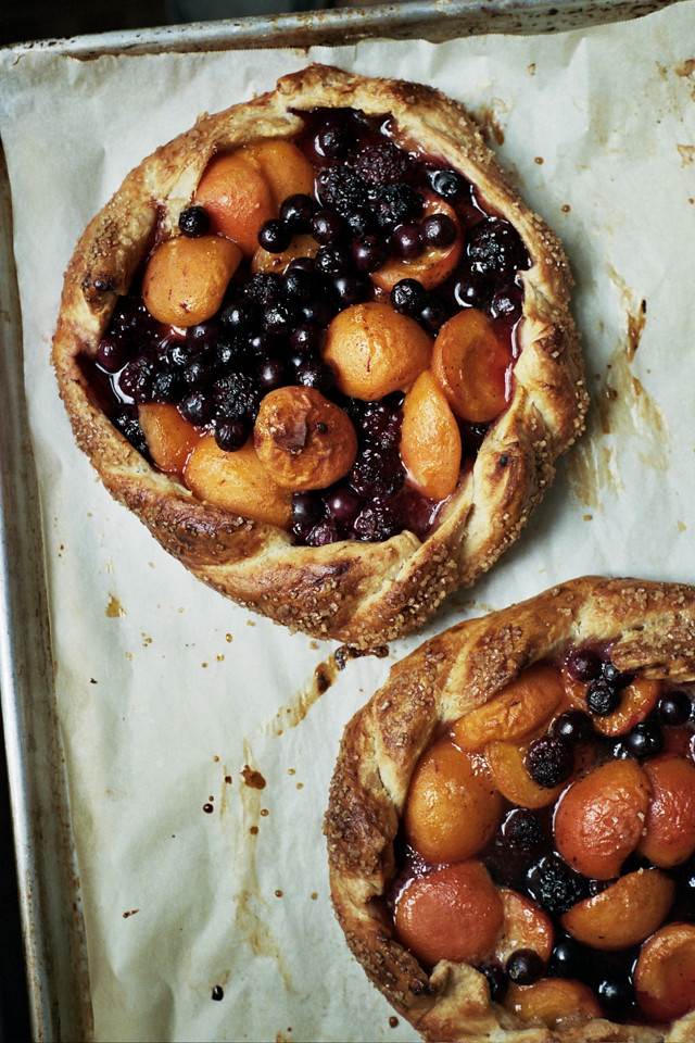 apricot and berry galettes