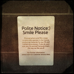 Polite Notice Smile Please