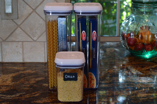 OXO POP containers filled with ingredients.