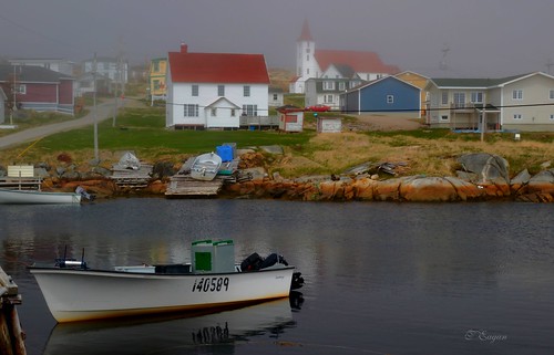 houses sea house canada heritage church beauty fog newfoundland boats bay spring fishing community colours harbour stage ngc foggy scenic s calm historic hdr bonavista greenspond