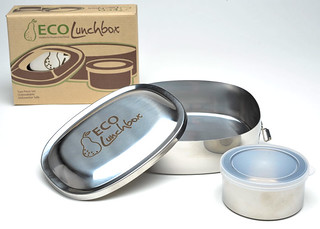 ECOlunchbox Oval with packaging