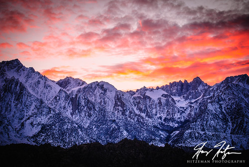 california lonepine sierranevadas clouds mountains sky snow sunset winter unitedstates