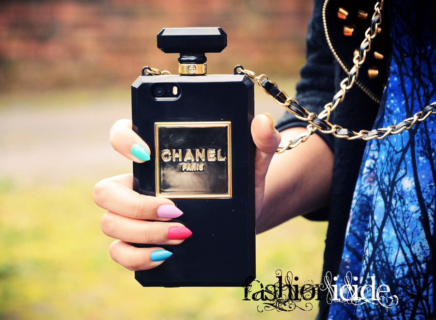 chanel bottle phone case