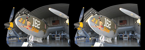 california museum airplane 3d fighter aircraft stereo chino planesoffame p38 crosseyedstereo stereographics 475thfightergroup