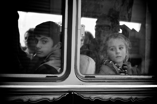 children on the bus