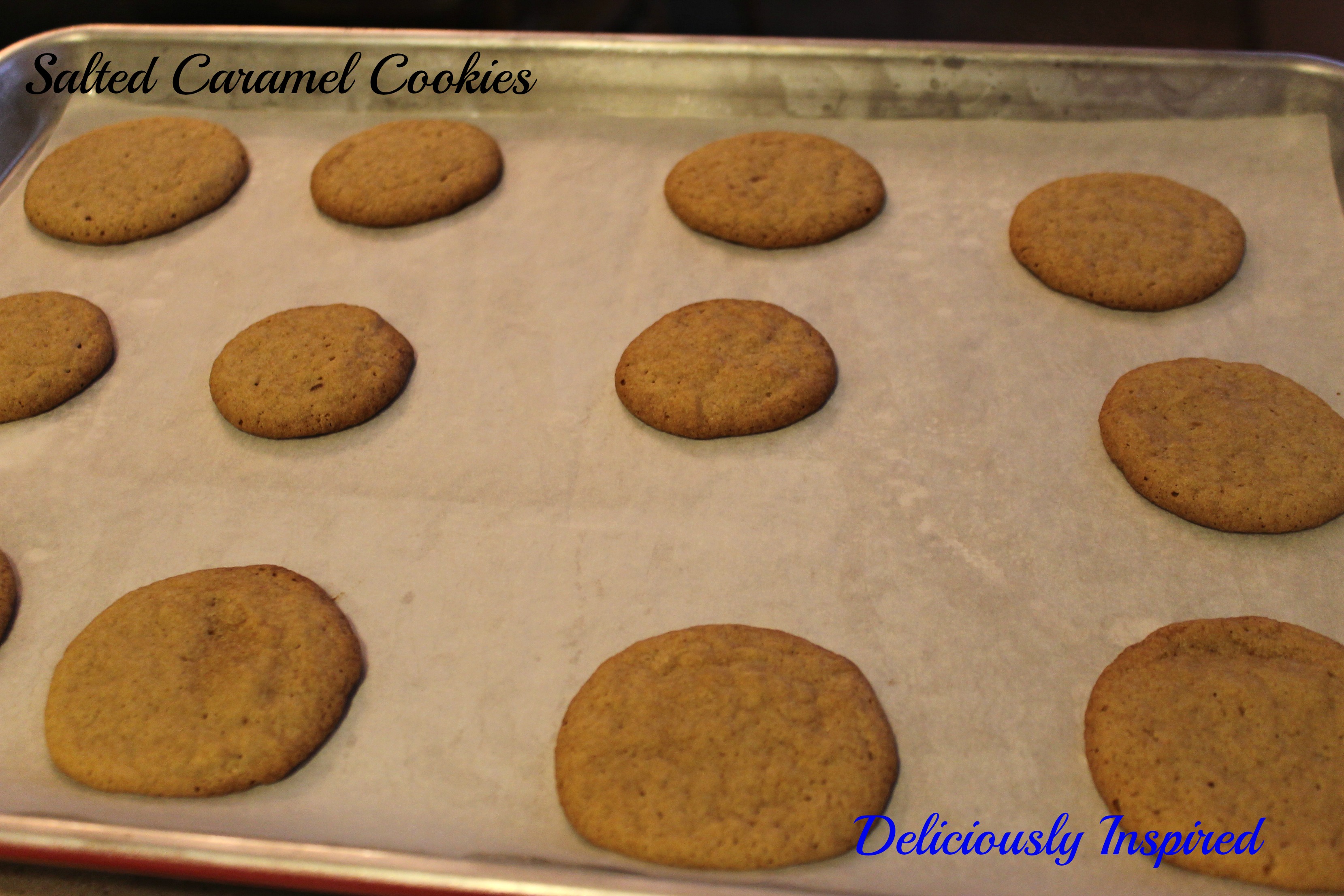 Salted Caramel Cookies - baked