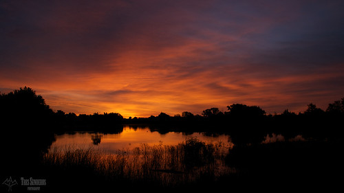 sky lake reflection oklahoma colors clouds sunrise landscape norman