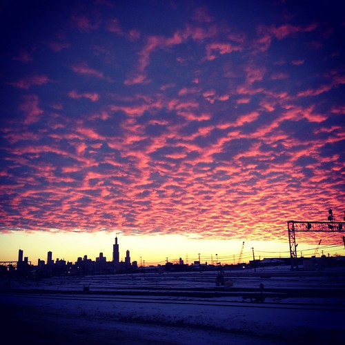 sky snow chicago skyline clouds sunrise december 2013 uploaded:by=flickrmobile flickriosapp:filter=nofilter