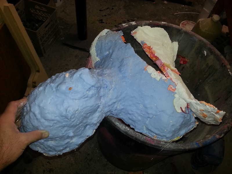 Plaster mothermold removed
