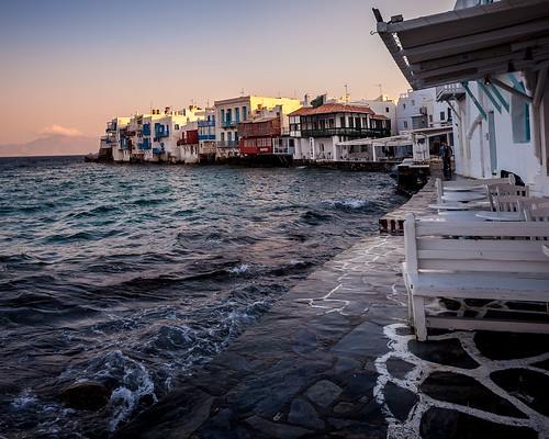 greece mykonos sunrise island sea aegeansea water architecture