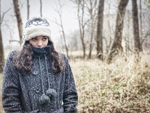 nature cold girl outdoors winter daughter face portrait instagramapp iphoneography coat country trees hat fall woods