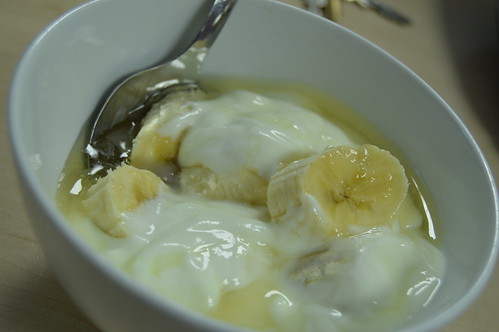Banana With Natural Greek Yoghurt and Runny Honey Breakfast