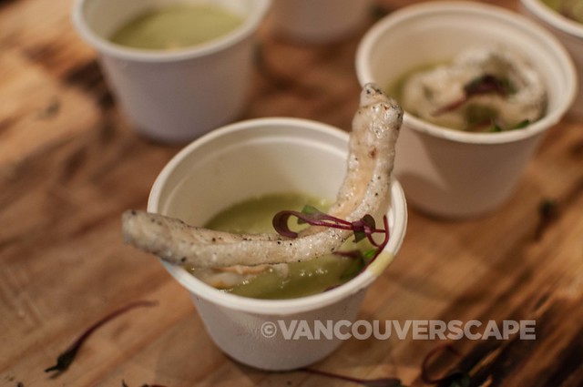 Herons West Coast kitchen at Fairmont Waterfront, Humboldt squid & smoked octopus chowder