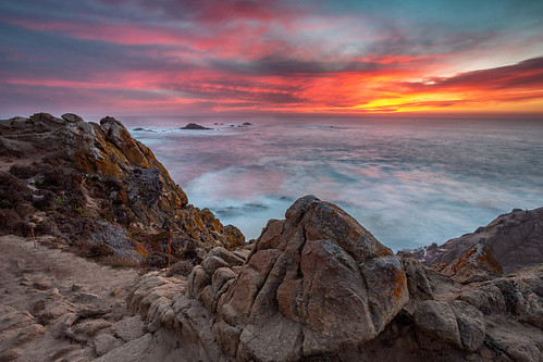 ocean california sunset seascape landscape coast pacific bigsur shore pointlobos pointlobosstatereserve
