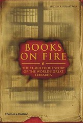 Books on fire