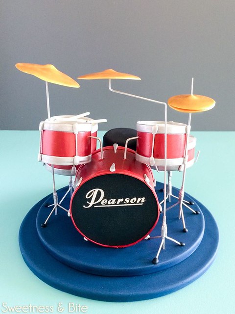 Drum Set Cake by Sweetness and Bite