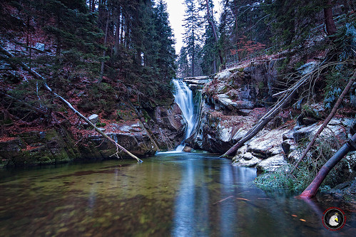 landscape waterfall nationalpark poland szklarka