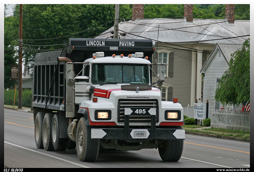 mack r truck lorry camion laster lastwagen lastkraftwagen hauber conventional usa lincoln paving lynchburg tennessee tn kipper kipp dump body