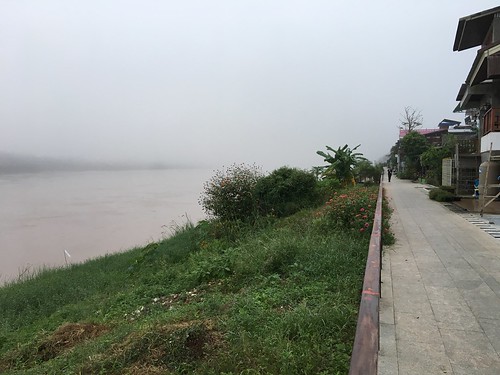 chiang province views khan asia mist loei river thailand mekong morning laos