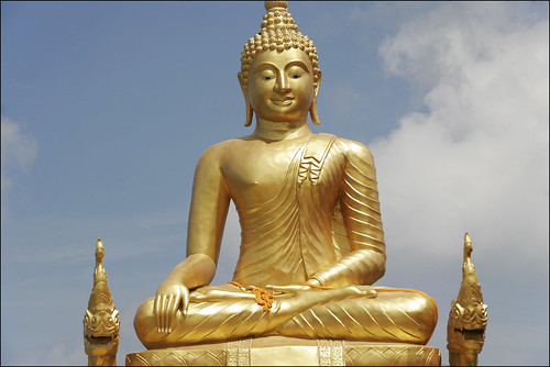 Smaller Gold Buddha next to the Big Buddha, Phuket