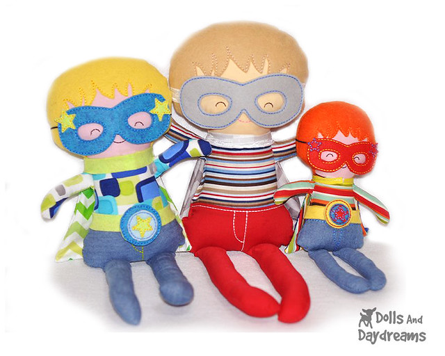 Embroidery Machine  In The Hoop  ITH Superhero Boy Doll Pattern