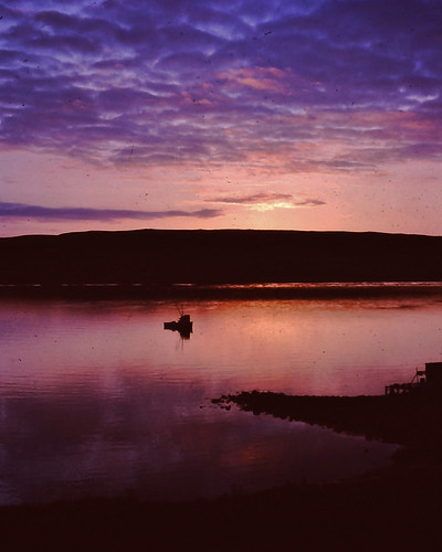 sunset sky film alaska island islands sundown slide kodachrome fishingboat sandpoint aleutian unga june1963