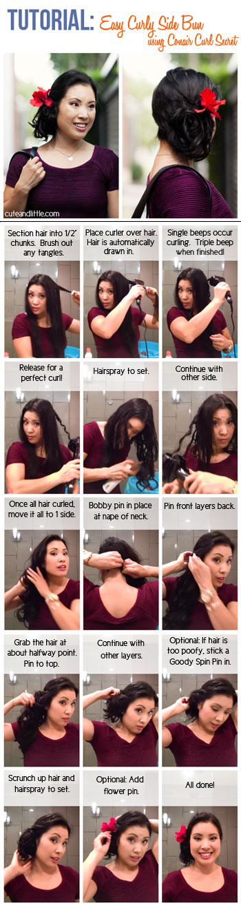 Hair tutorial: easy side bun updo