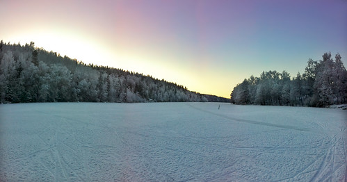 winter sunset panorama lake snow ice suomi finland skiing tampere iphone kangasala kaukajärvi