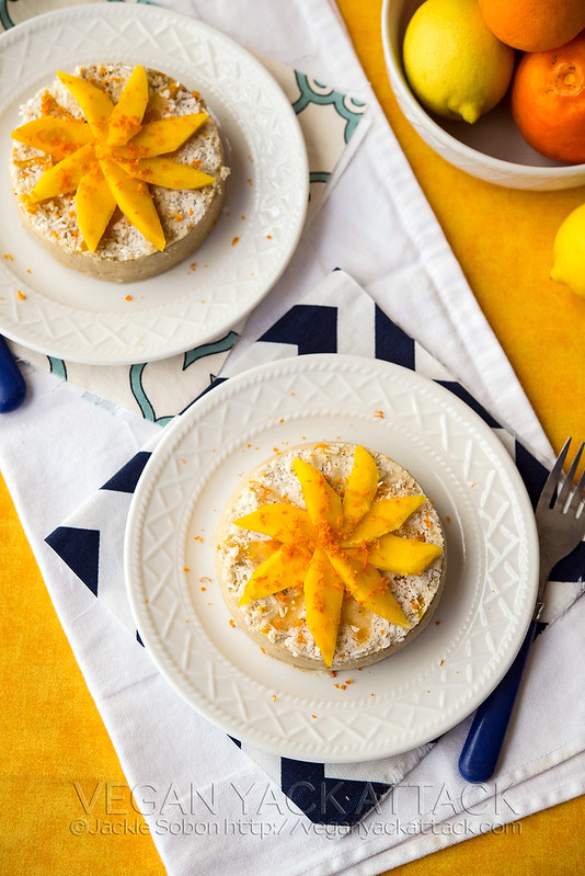 Refreshing and naturally sweet Raw Mango Banana Cakes that are filled with fruit and easy-to-make!