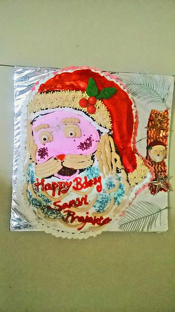 Santa Cake in Whipped Cream by Mridula Jain
