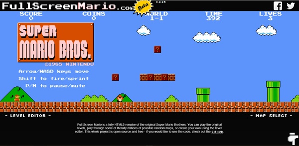 Mario on web