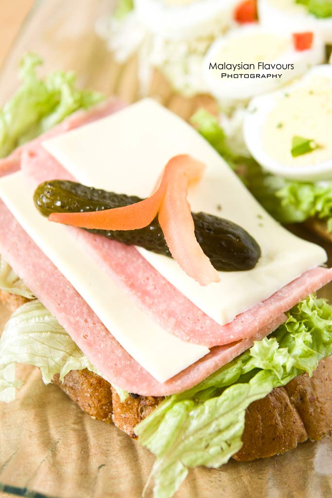 boiled-egg-and-ham-cheese-open-sandwich