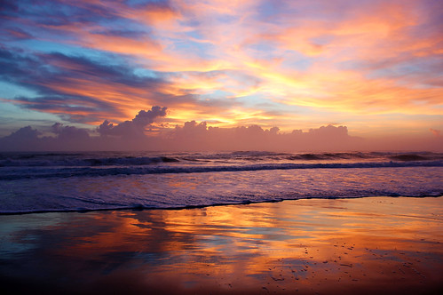 beach sunrise australia burleighheads