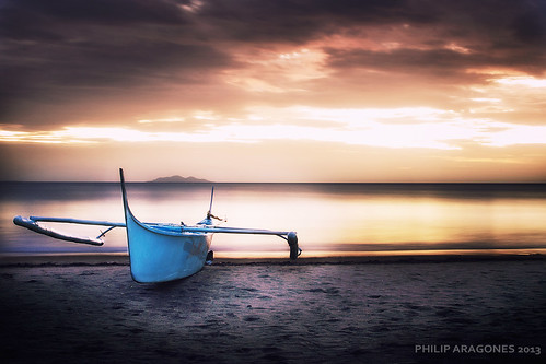 longexposure sunset beach boat sand nikon philippines batangas d7000
