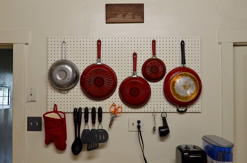 Kitchen Pegboard (Pot & Pan Outlines)